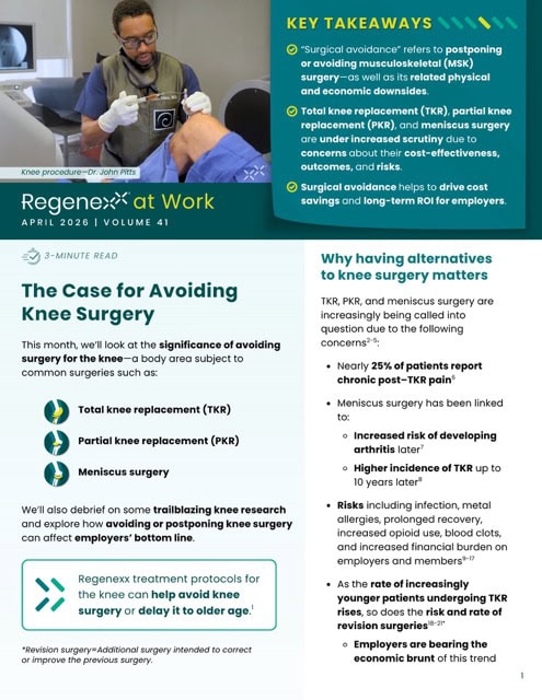 Regenexx at Work - Volume 41 - April 2026